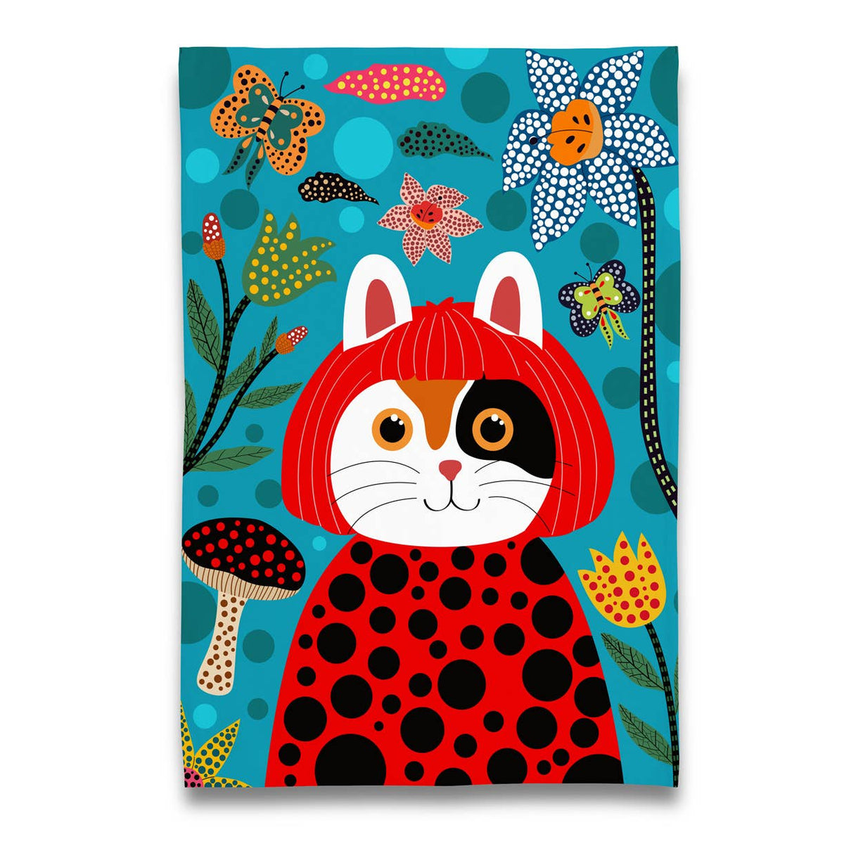 Museum Collection Calico Cat Yayoi KusaMEOW Tea Towel