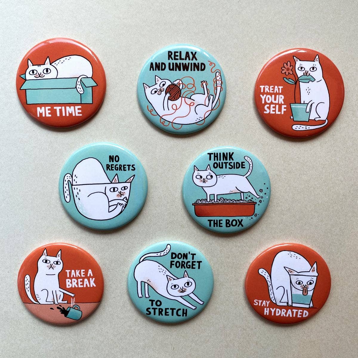 Relax and Unwind Cat Fridge Magnet