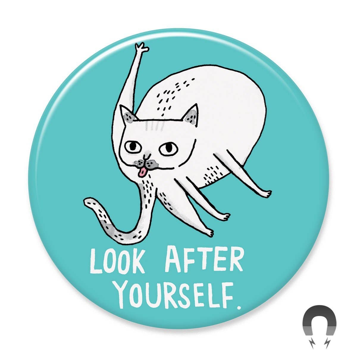 Look After Yourself Cat Fridge Magnet