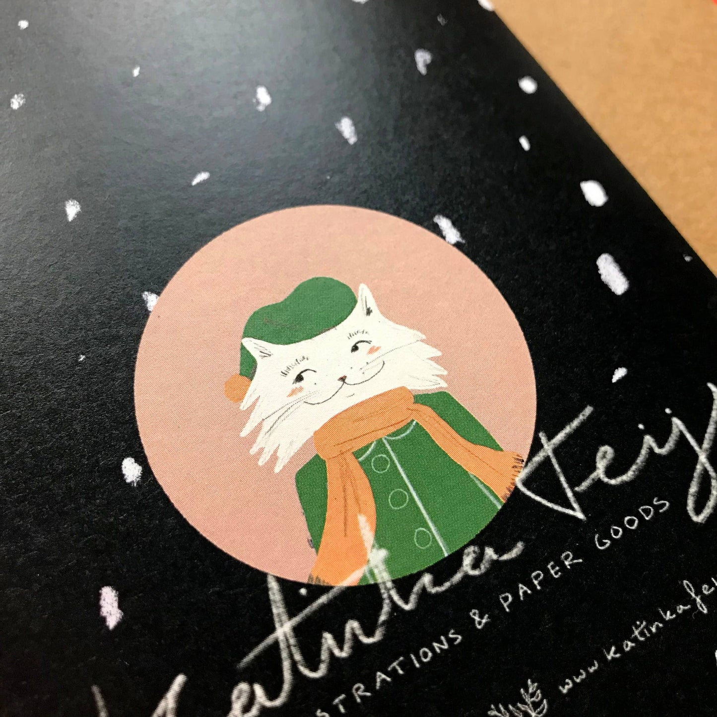 Christmas Cat Greeting Card