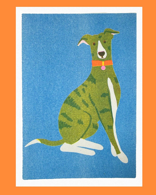 Whippet Mini Print Blue