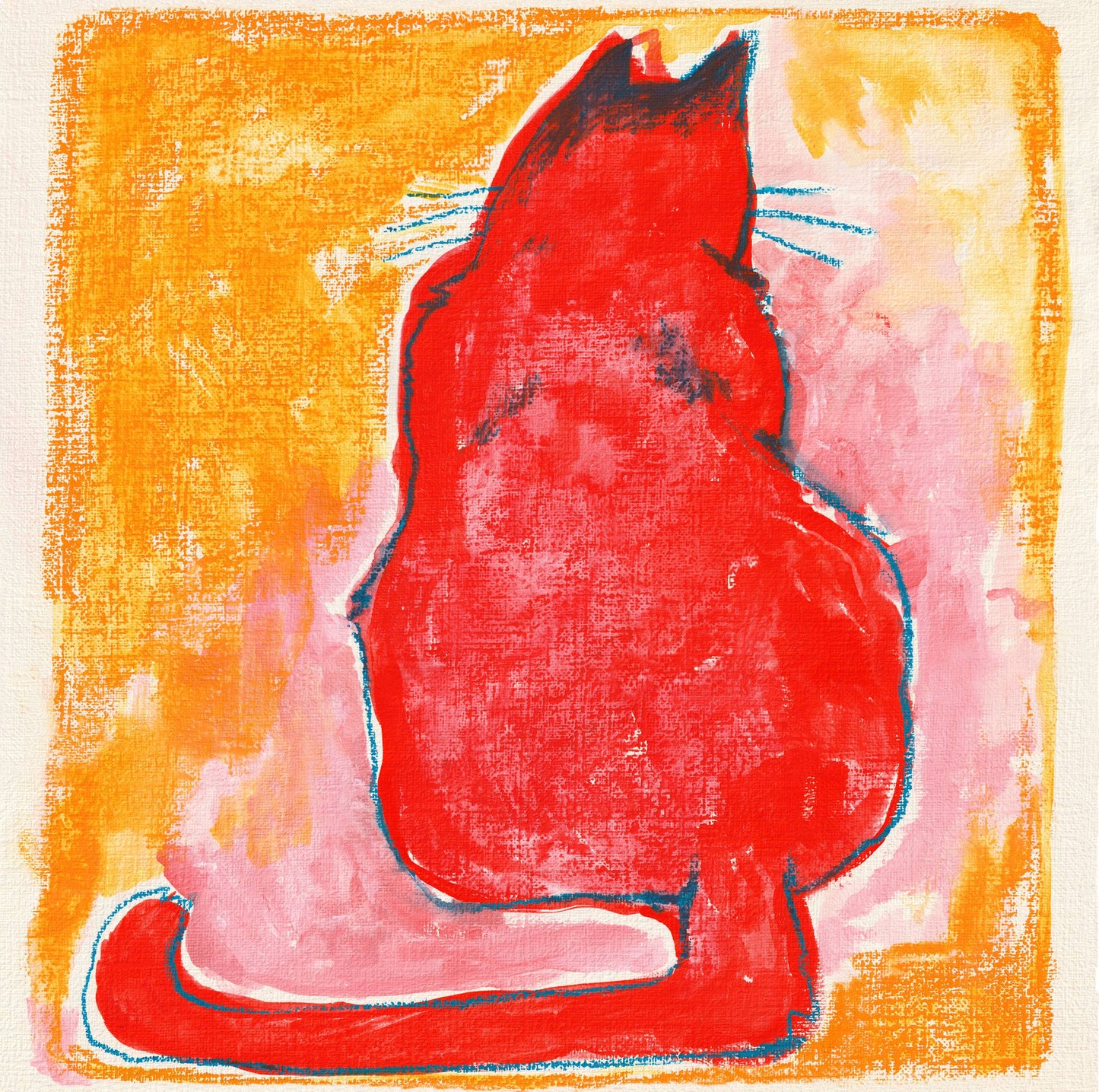 Print - "Red Cat Sitting"