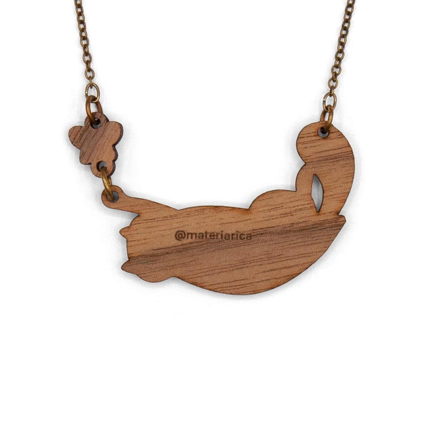 Cat Necklace with a butterfly