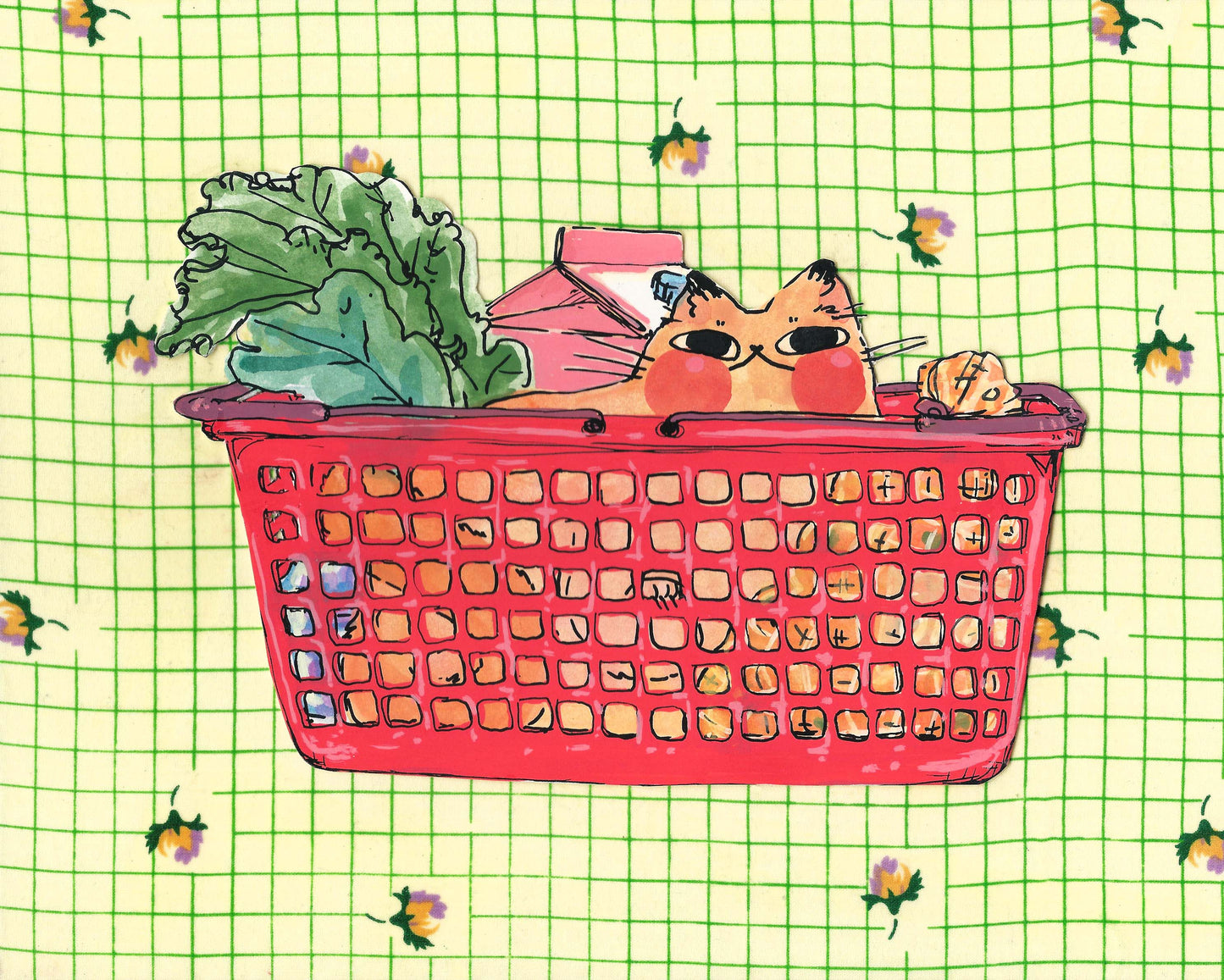 Print - "Basket Cat"