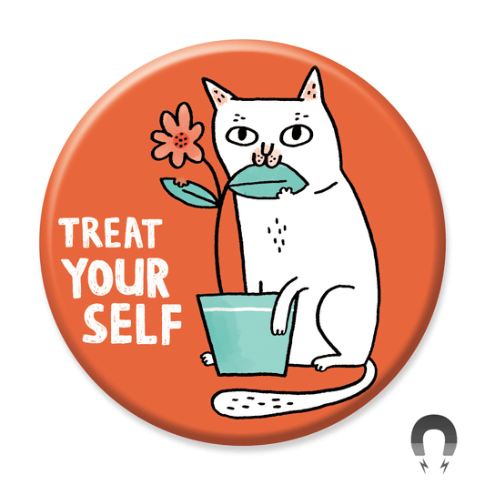 Treat Your Self Cat Fridge Magnet